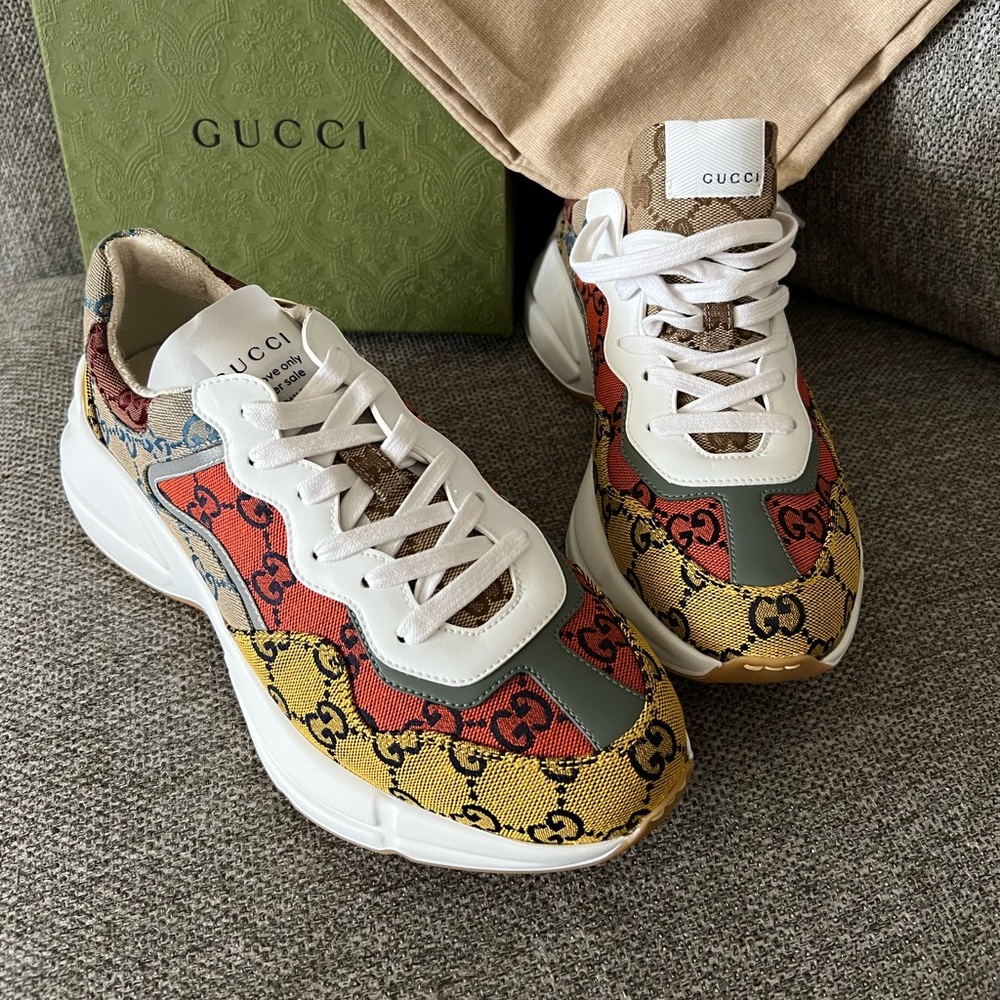 NIB Gucci Rhyton Multicolor Sneakers size 39